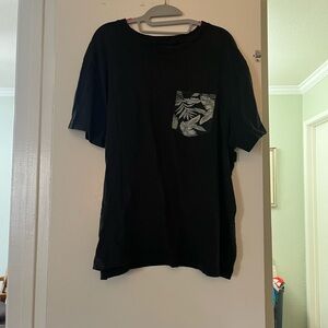 Original Use Floral Pocket Black T-Shirt